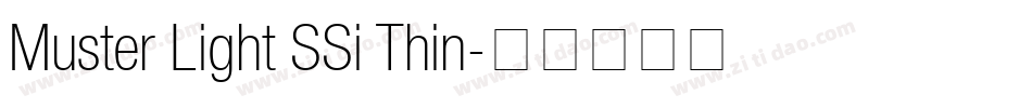 Muster Light SSi Thin字体转换